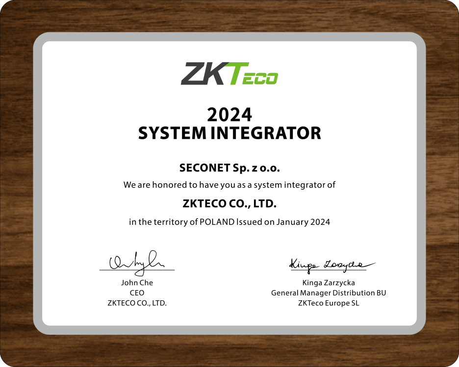 Seconet zkteco integrator